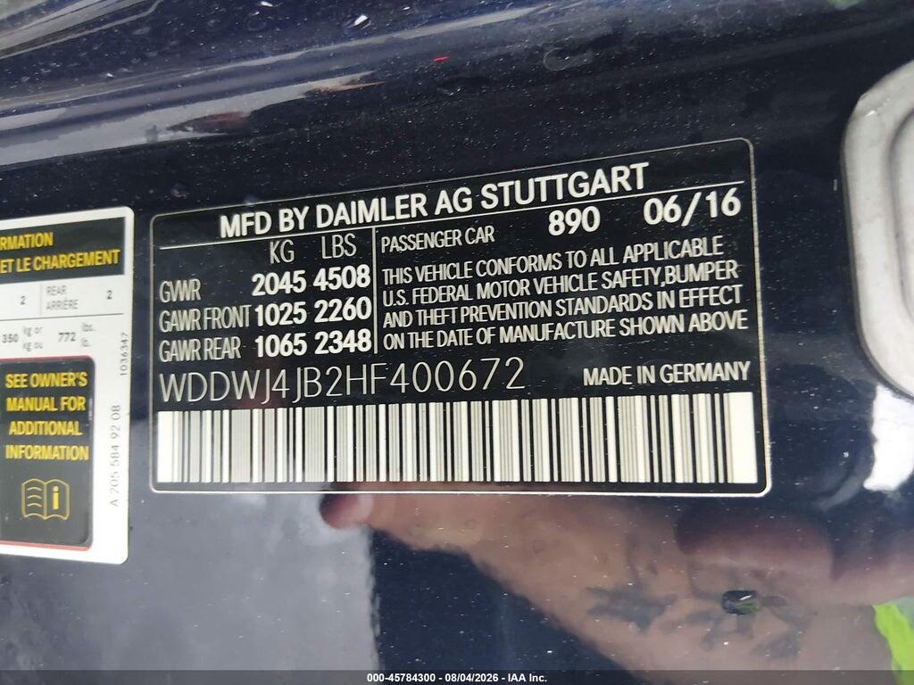 WDDWJ4JB2HF400672 2017 MERCEDES-BENZ C 300 photo no. 9