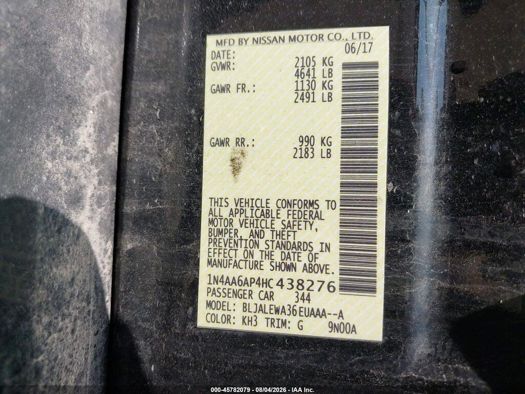 1N4AA6AP4HC438276 2017 NISSAN MAXIMA photo no. 9