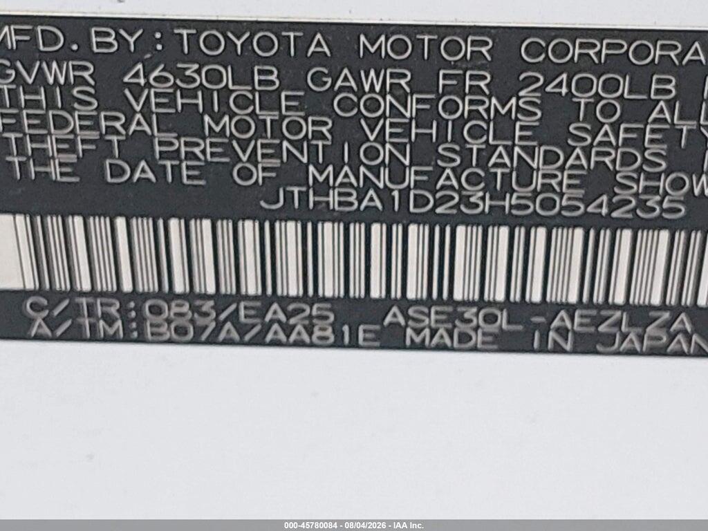 JTHBA1D23H5054235 2017 LEXUS IS 200T photo no. 9