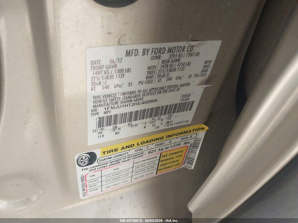1FMJU1HT2HEA82868 2017 FORD EXPEDITION photo no. 9