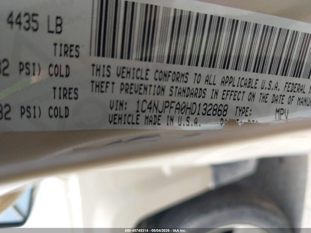 1C4NJPFA0HD132868 2017 JEEP PATRIOT photo no. 9