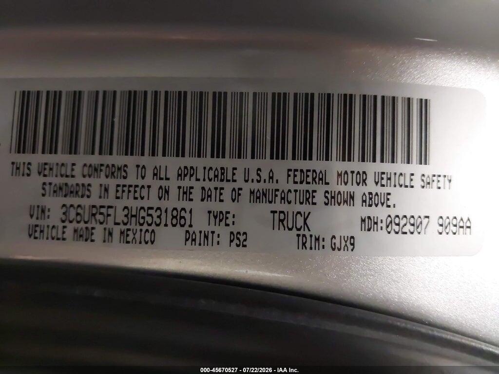 3C6UR5FL3HG531861 2017 RAM 2500 photo no. 9