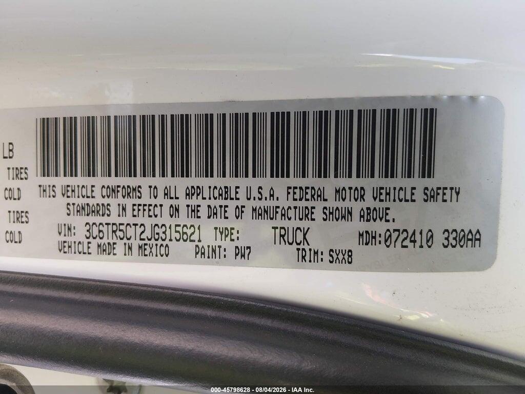 3C6TR5CT2JG315621 2018 RAM 2500 photo no. 9