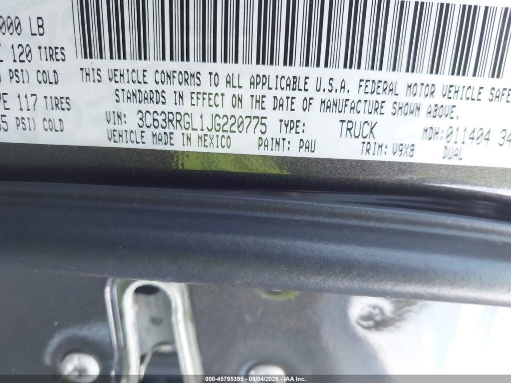 3C63RRGL1JG220775 2018 RAM 3500 photo no. 8