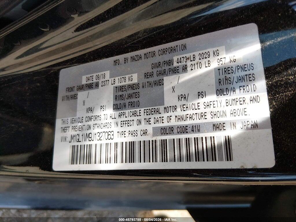 JM1GL1VM9J1327063 2018 MAZDA MAZDA6 photo no. 9