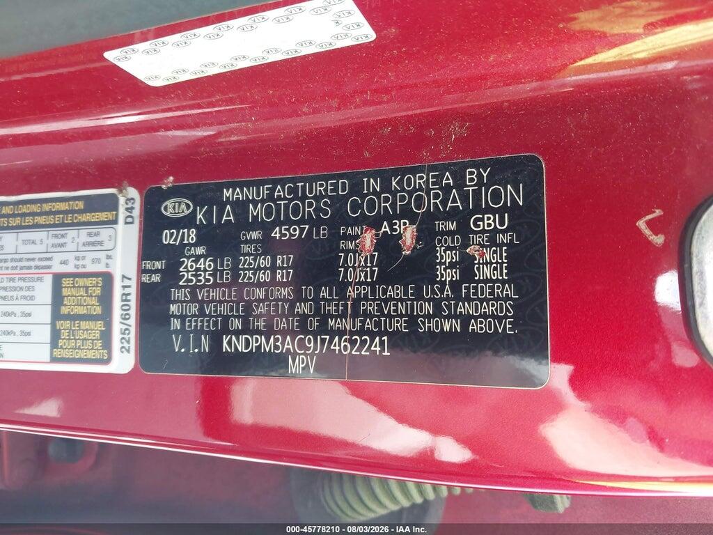 KNDPM3AC9J7462241 2018 KIA SPORTAGE photo no. 9