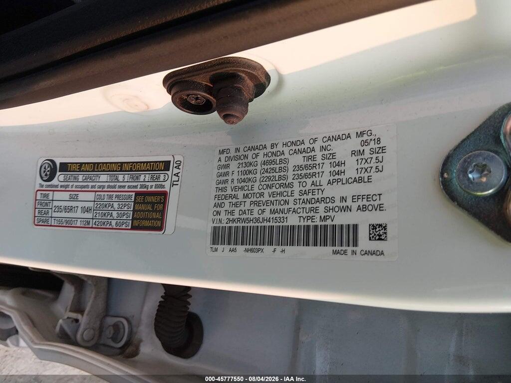 2HKRW5H36JH415331 2018 HONDA CR-V photo no. 9