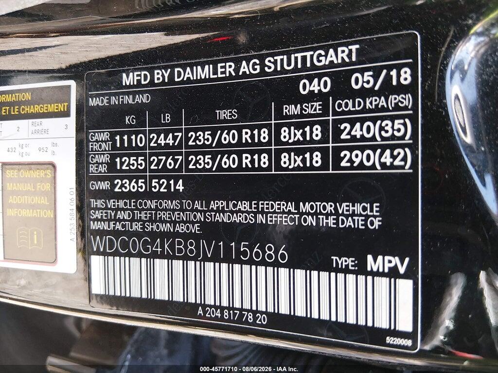 WDC0G4KB8JV115686 2018 MERCEDES-BENZ GLC 300 photo no. 9