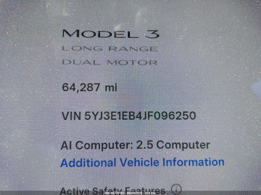 5YJ3E1EB4JF096250 2018 TESLA MODEL 3 photo no. 7