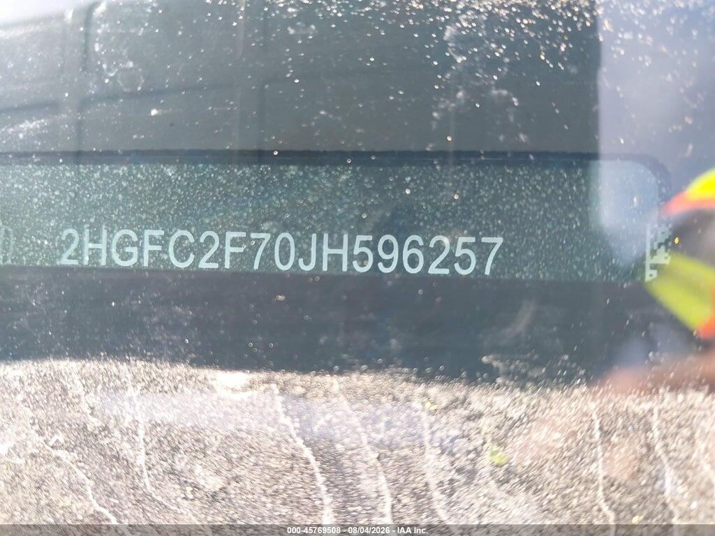 2HGFC2F70JH596257 2018 HONDA CIVIC photo no. 9
