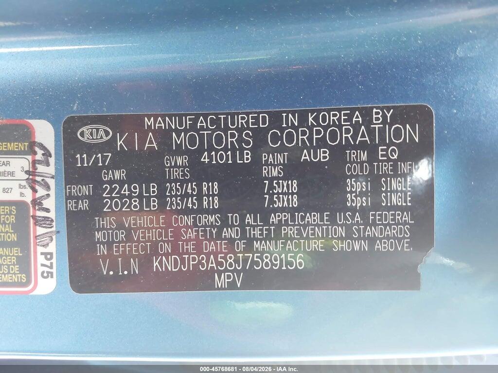 KNDJP3A58J7589156 2018 KIA SOUL photo no. 9