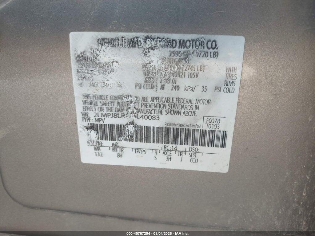 2LMPJ8LR1JBL40083 2018 LINCOLN MKX photo no. 9