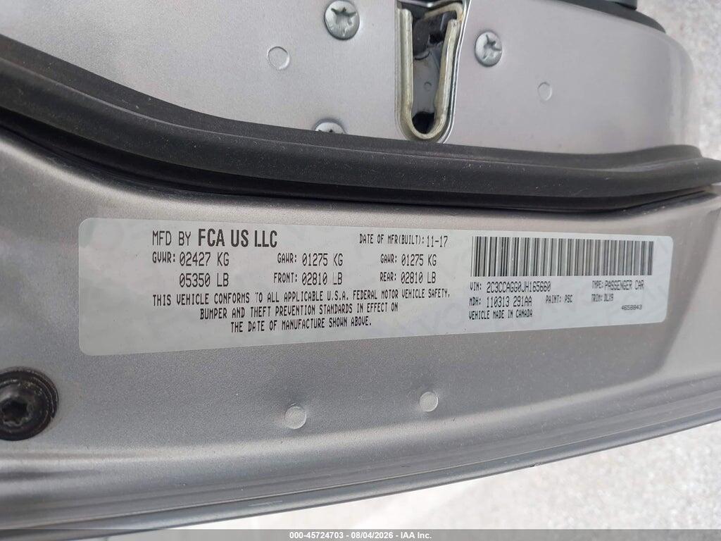 2C3CCAGG0JH165660 2018 CHRYSLER 300 photo no. 9