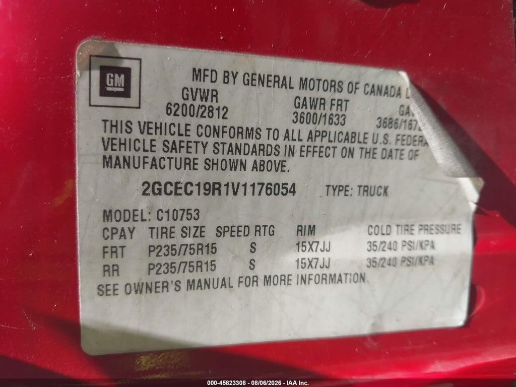 2GCEC19R1V1176054 1997 CHEVROLET C1500 photo no. 9