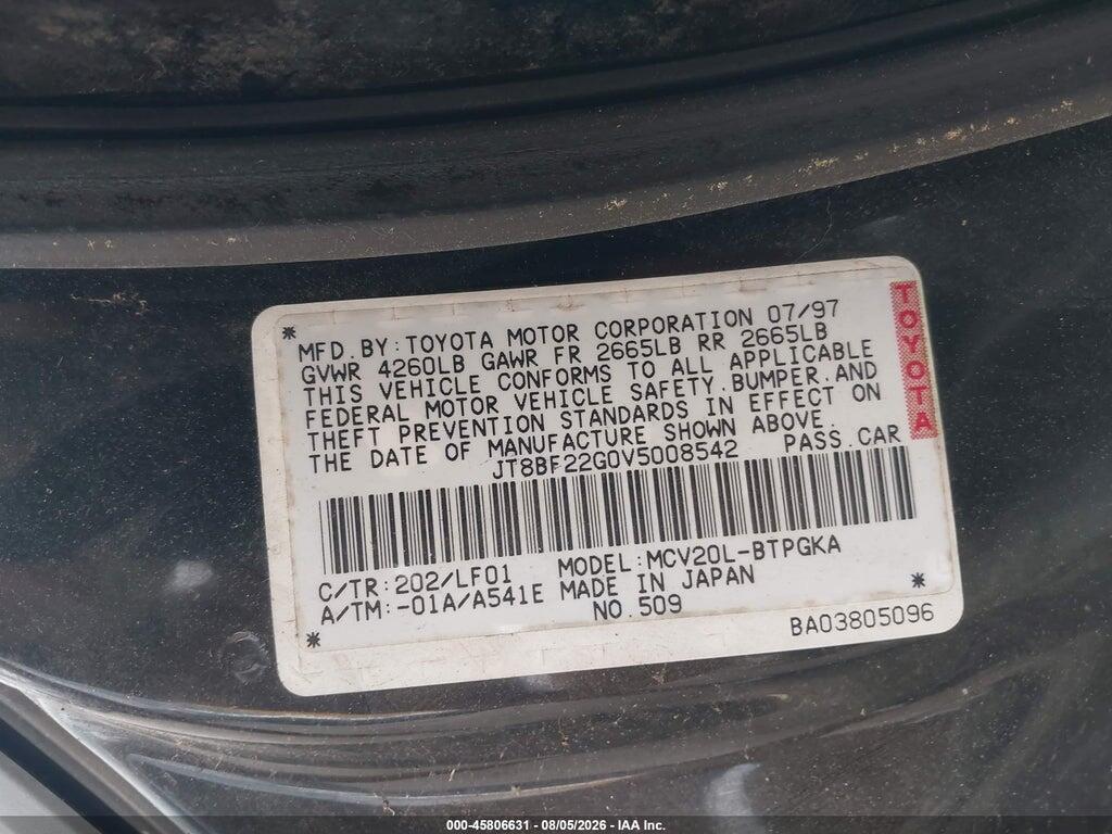 JT8BF22G0V5008542 1997 LEXUS ES 300 photo no. 9
