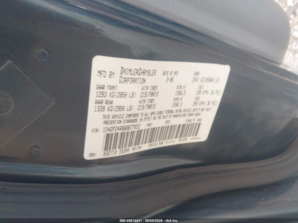 1D4GP24R86B677652 2006 DODGE GRAND CARAVAN photo no. 9