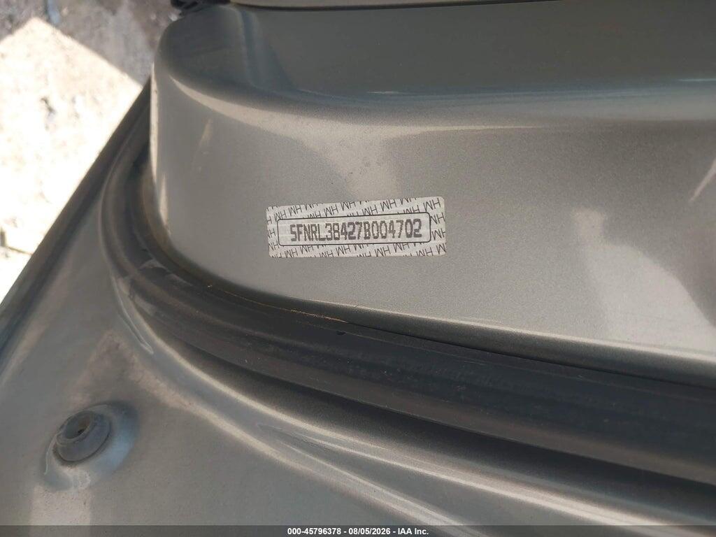 5FNRL38427B004702 2007 HONDA ODYSSEY photo no. 9