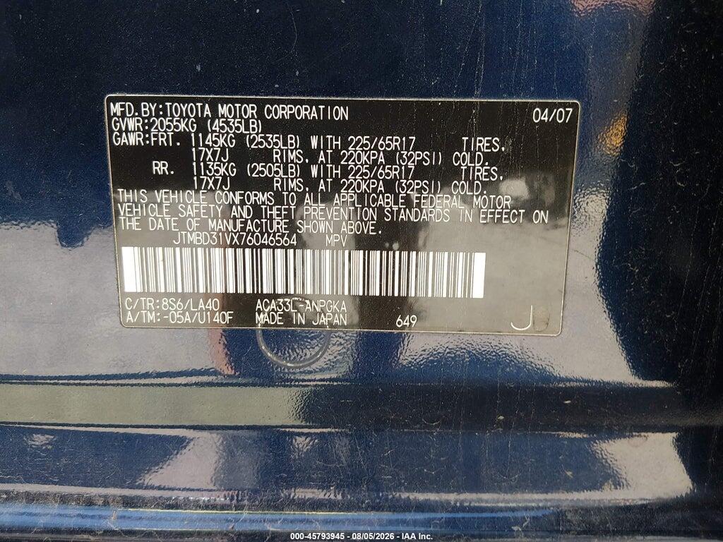 JTMBD31VX76046564 2007 TOYOTA RAV4 photo no. 9