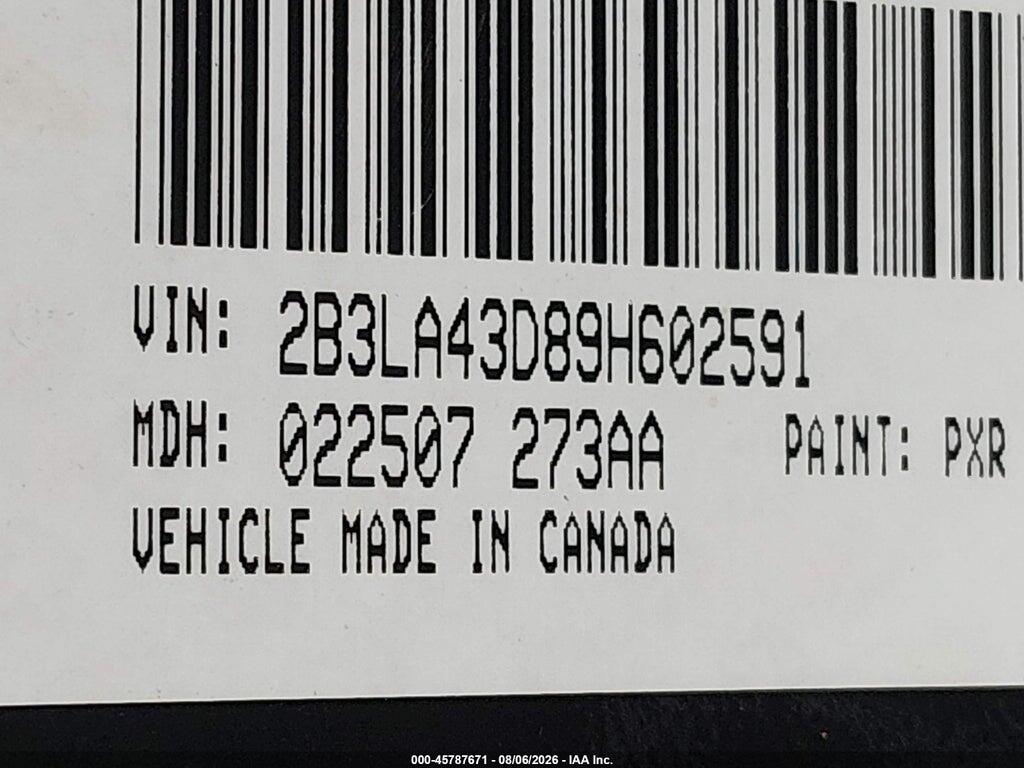 2B3LA43D89H602591 2009 DODGE CHARGER photo no. 9