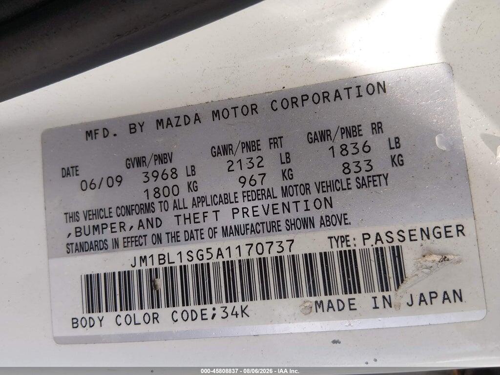 JM1BL1SG5A1170737 2010 MAZDA MAZDA3 photo no. 9