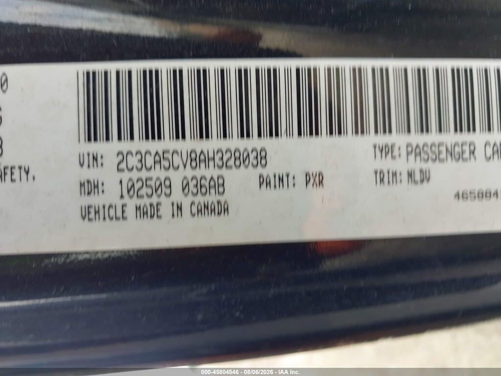 2C3CA5CV8AH328038 2010 CHRYSLER 300 photo no. 9