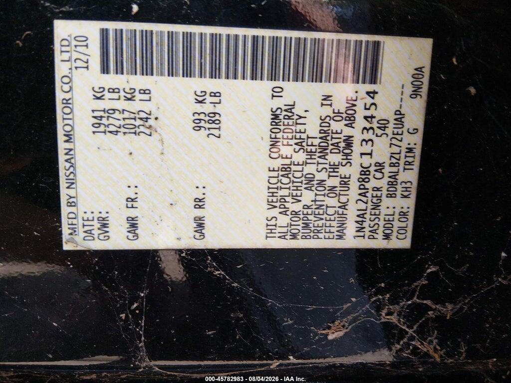 1N4AL2AP8BC133454 2011 NISSAN ALTIMA photo no. 9