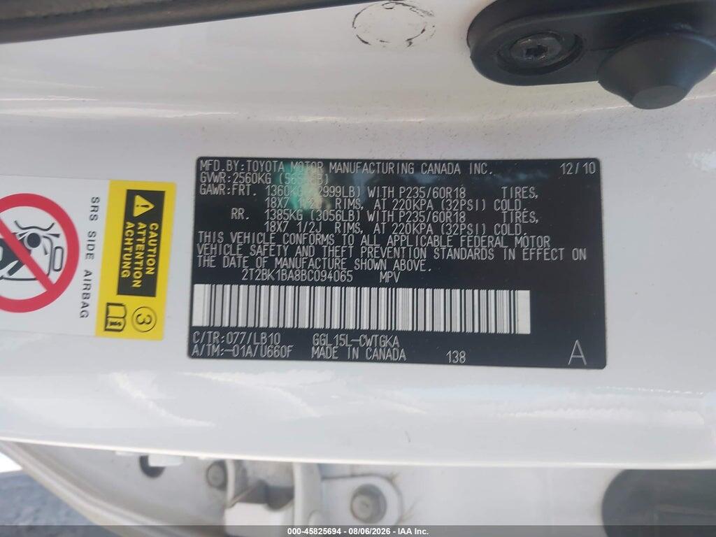 2T2BK1BA8BC094065 2011 LEXUS RX 350 photo no. 9