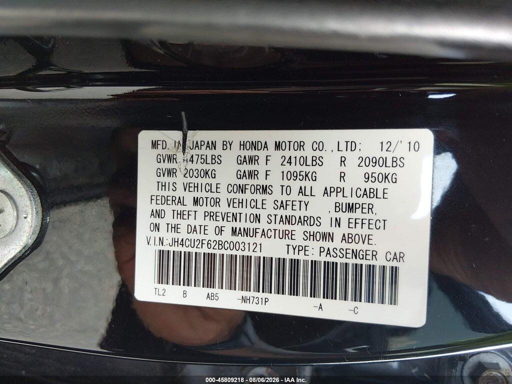 JH4CU2F62BC003121 2011 ACURA TSX photo no. 9