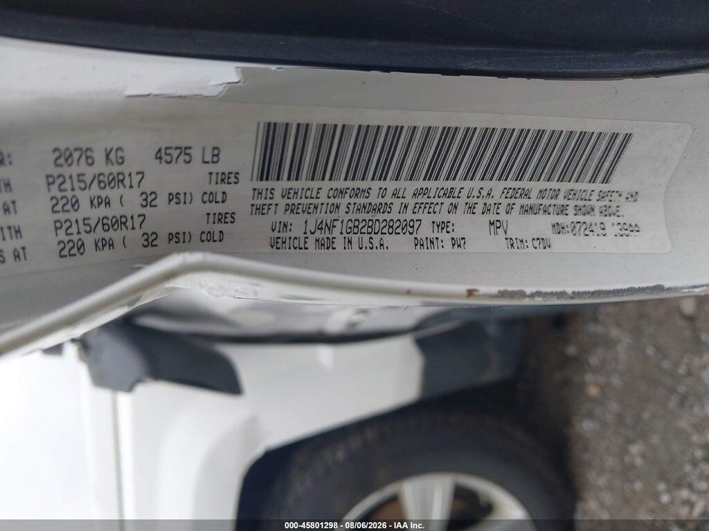 1J4NF1GB2BD282097 2011 JEEP PATRIOT photo no. 9