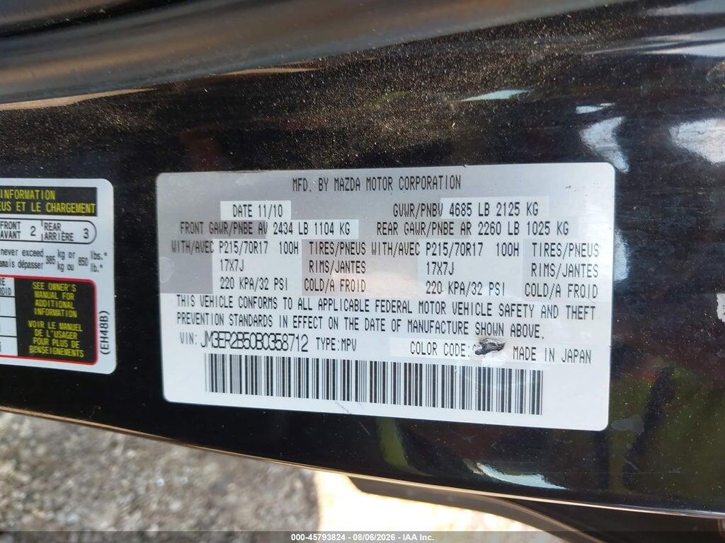 JM3ER2B50B0358712 2011 MAZDA CX-7 photo no. 9