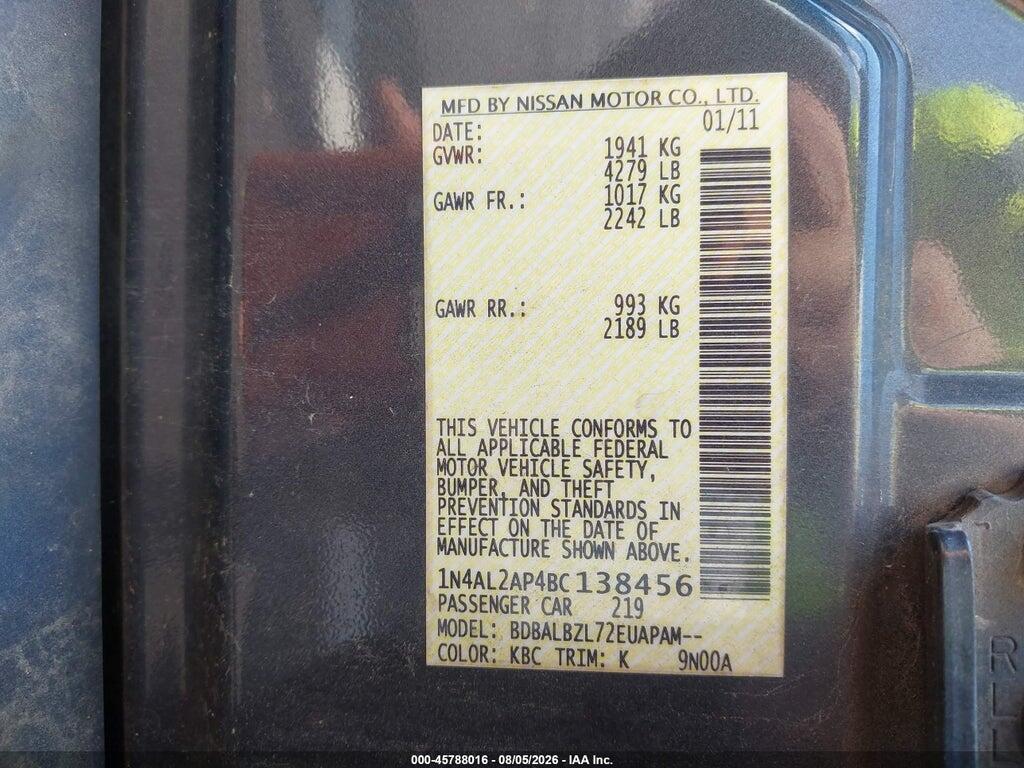 1N4AL2AP4BC138456 2011 NISSAN ALTIMA photo no. 9