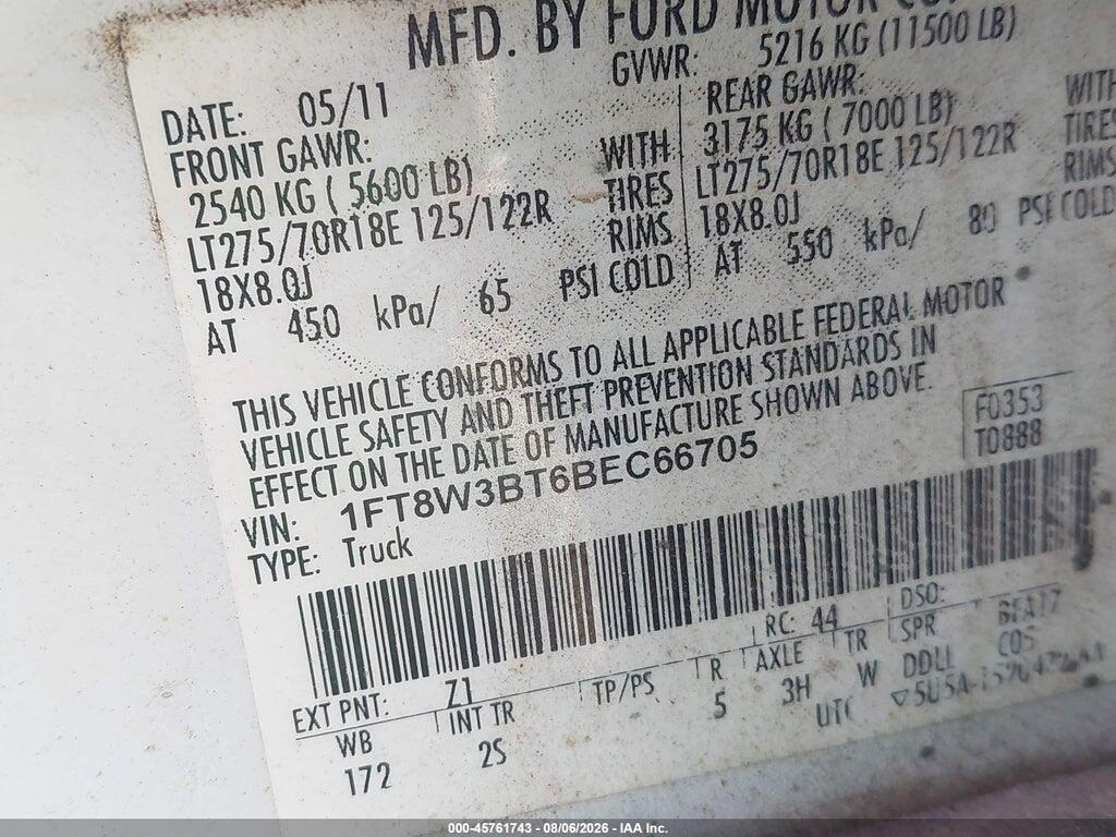 1FT8W3BT6BEC66705 2011 FORD F-350 photo no. 9
