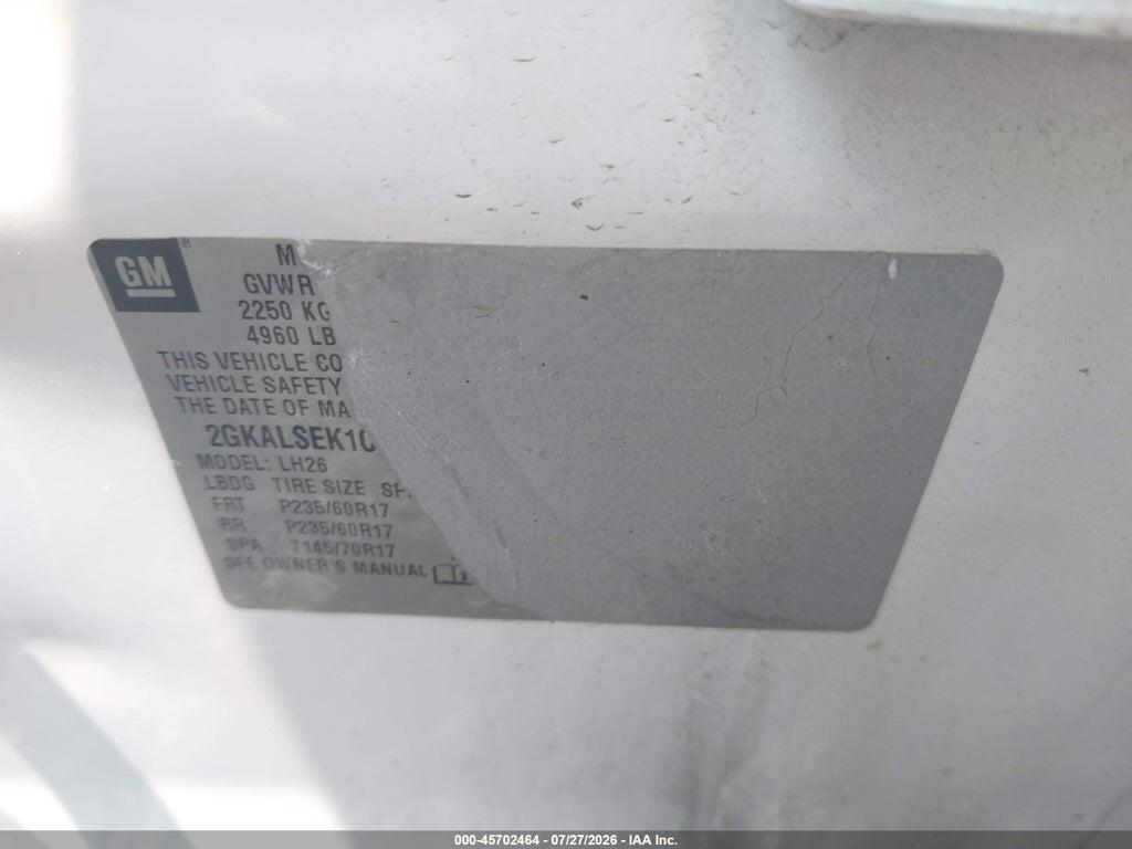 2GKALSEK1C6172247 2012 GMC TERRAIN photo no. 9