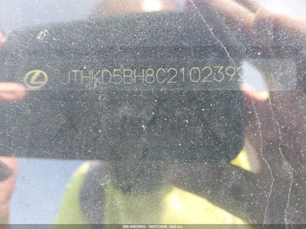 JTHKD5BH8C2102392 2012 LEXUS CT 200H photo no. 9