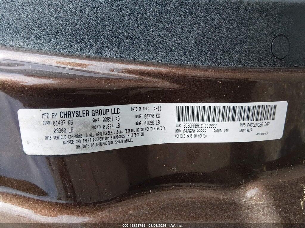 3C3CFFBR1CT112862 2012 FIAT 500 photo no. 9