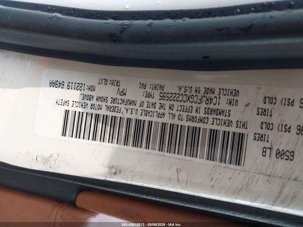 1C4RJFCGXCC222595 2012 JEEP GRAND CHEROKEE photo no. 9