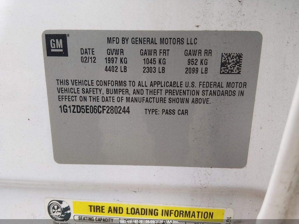 1G1ZD5E06CF280244 2012 CHEVROLET MALIBU photo no. 9