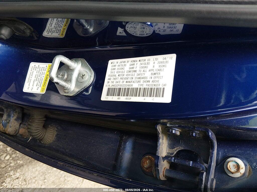 JH4CU2F65CC024806 2012 ACURA TSX photo no. 9