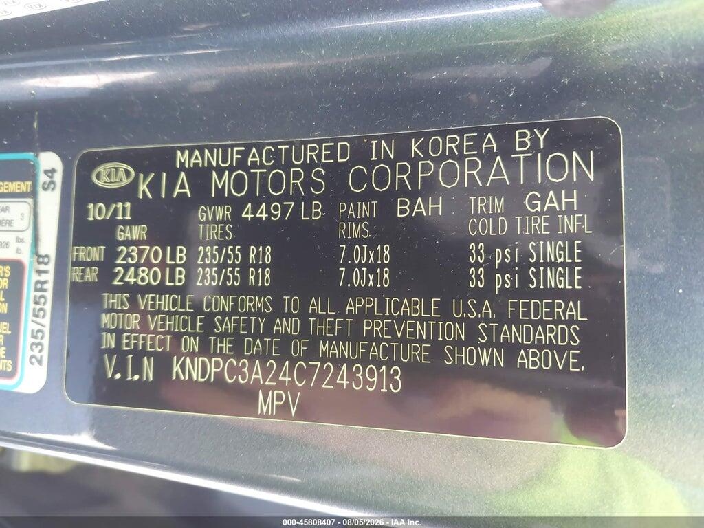 KNDPC3A24C7243913 2012 KIA SPORTAGE photo no. 9