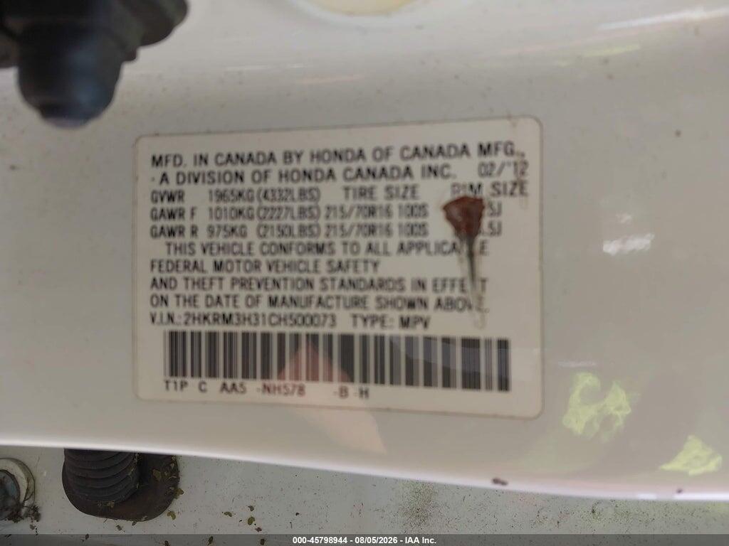 2HKRM3H31CH500073 2012 HONDA CR-V photo no. 9