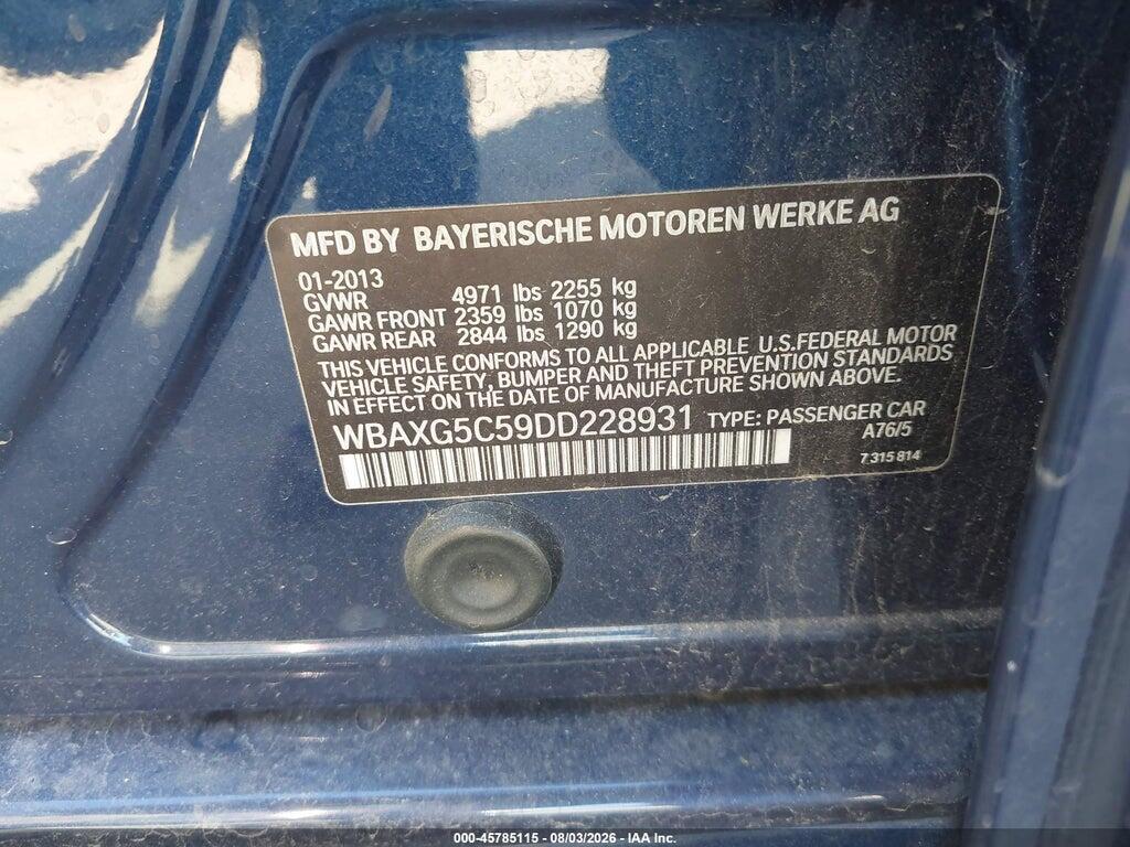 WBAXG5C59DD228931 2013 BMW 528I photo no. 9