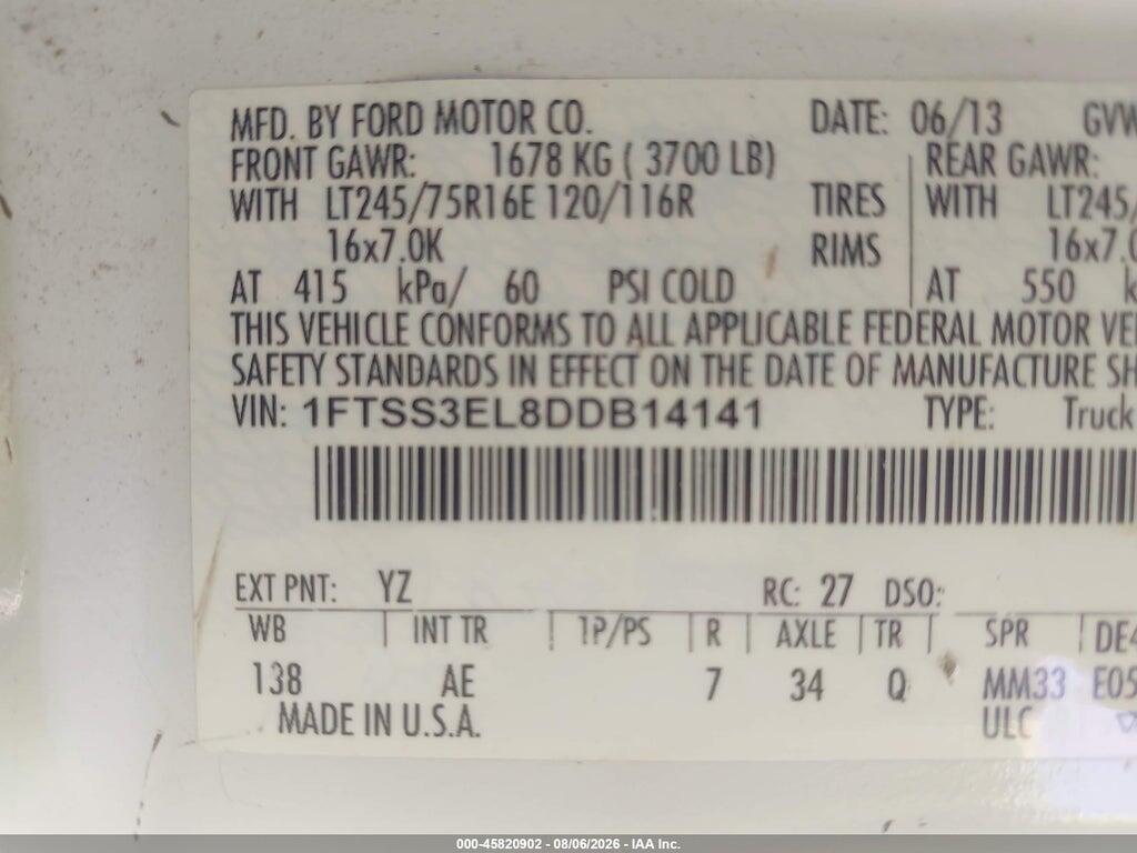 1FTSS3EL8DDB14141 2013 FORD E-350 SUPER DUTY photo no. 9