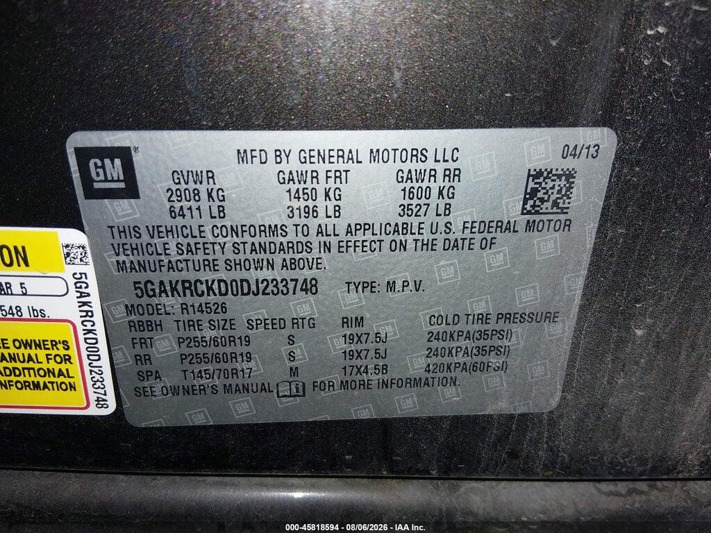 5GAKRCKD0DJ233748 2013 BUICK ENCLAVE photo no. 9
