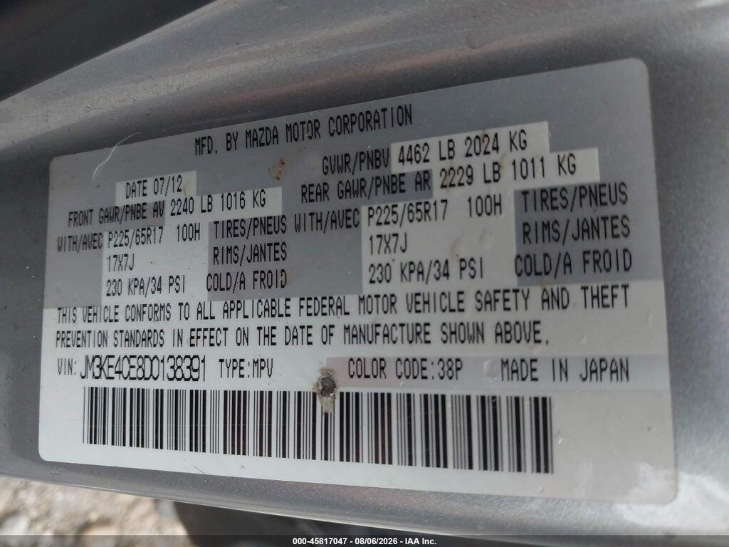 JM3KE4CE8D0138391 2013 MAZDA CX-5 photo no. 9