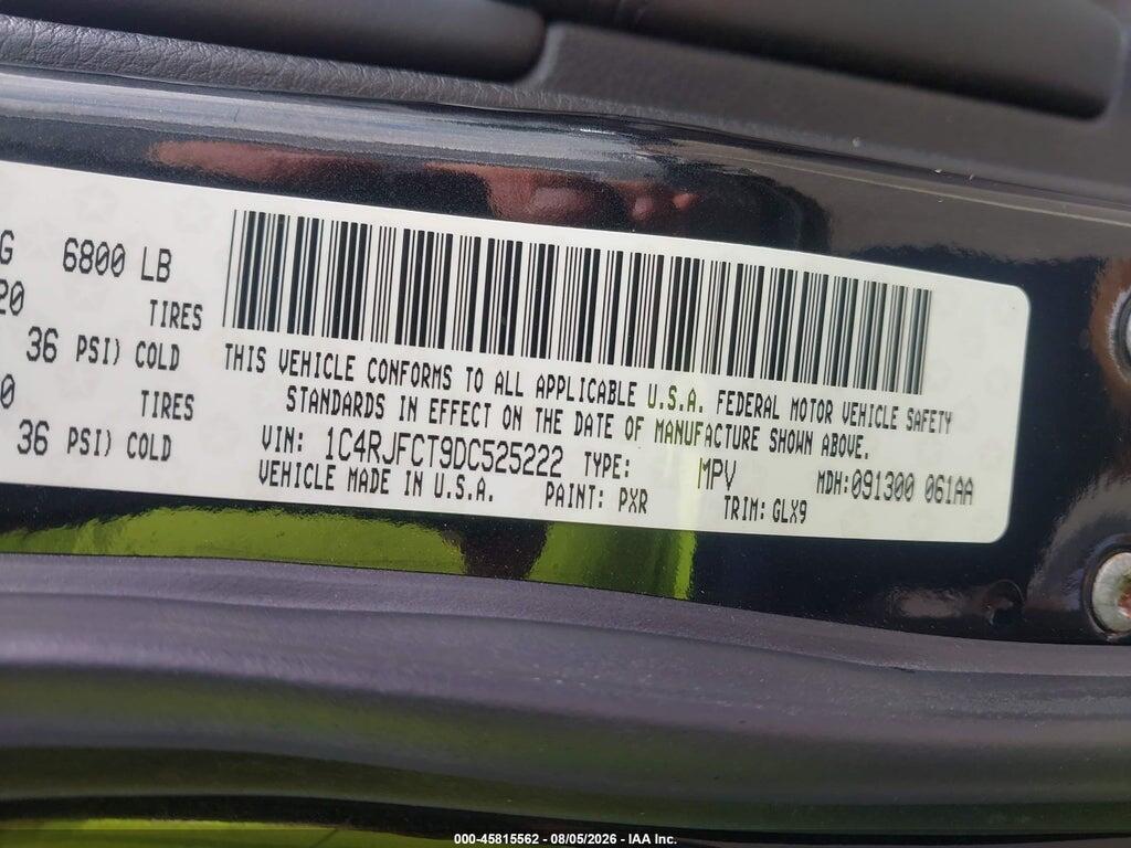 1C4RJFCT9DC525222 2013 JEEP GRAND CHEROKEE photo no. 9