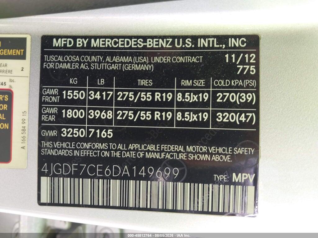 4JGDF7CE6DA149699 2013 MERCEDES-BENZ GL 450 photo no. 9