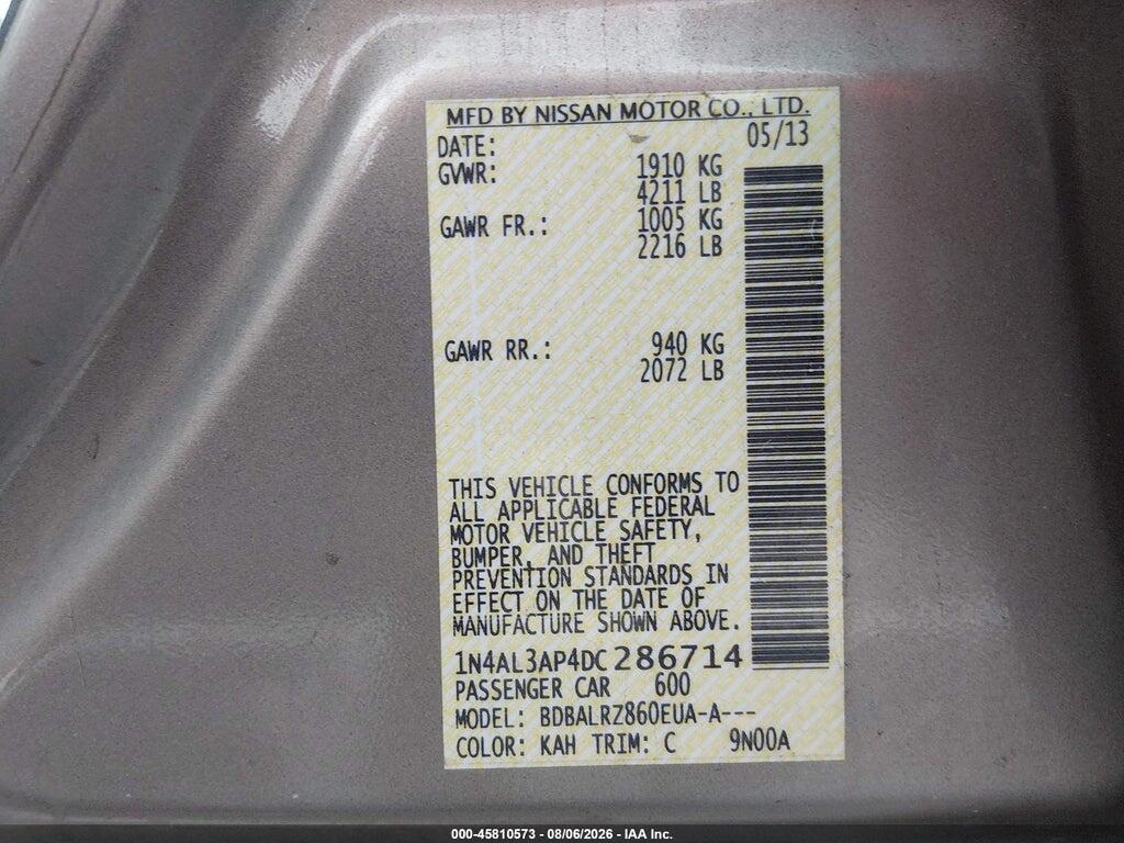 1N4AL3AP4DC286714 2013 NISSAN ALTIMA photo no. 9