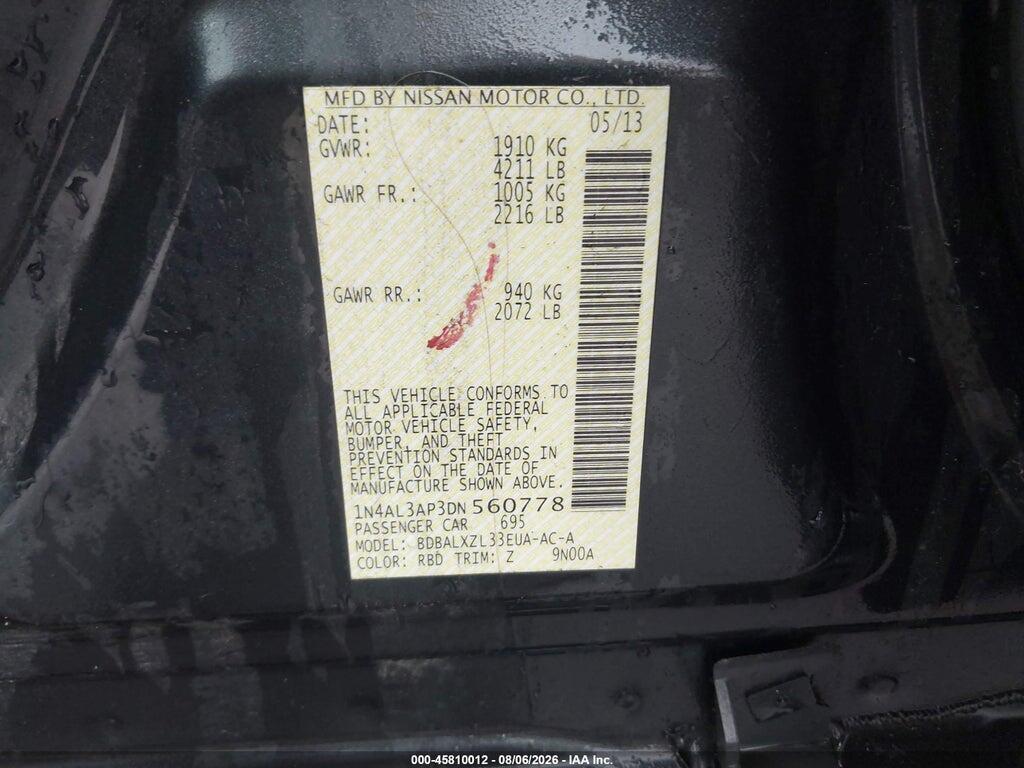 1N4AL3AP3DN560778 2013 NISSAN ALTIMA photo no. 9
