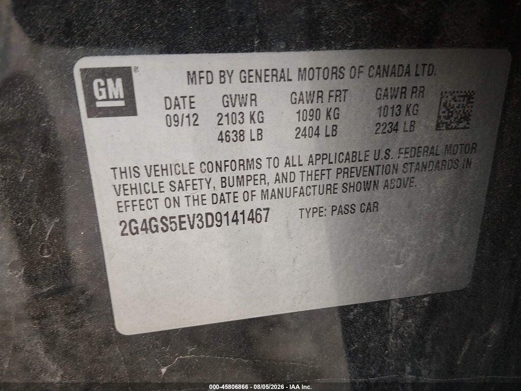 2G4GS5EV3D9141467 2013 BUICK REGAL photo no. 9