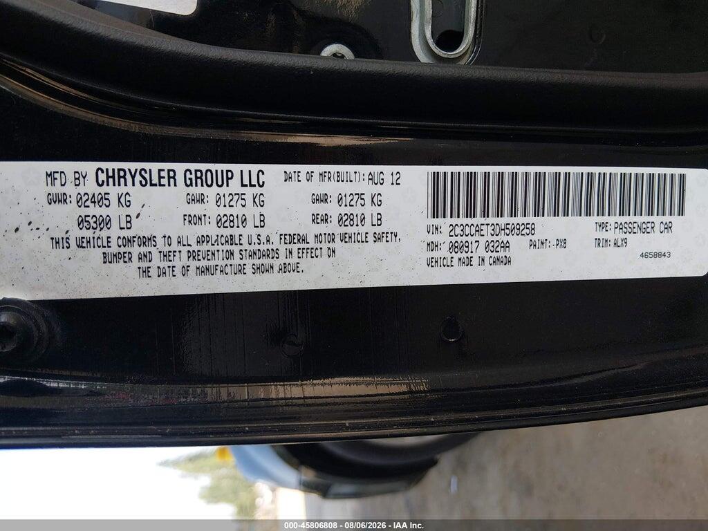 2C3CCAET3DH509258 2013 CHRYSLER 300C photo no. 9